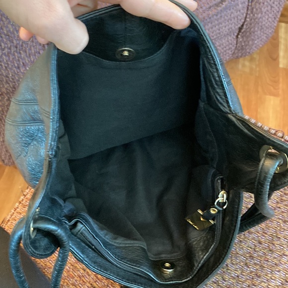 CEE KLEIN Genuine Leather Black Hobo bag - Picture 5 of 8